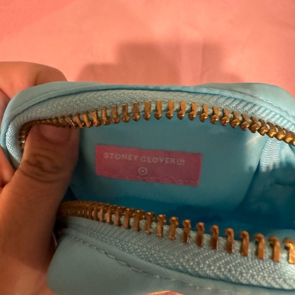 Stoney Clover Lane Blue Pouch with Gold Zipper - Picture 5 of 5